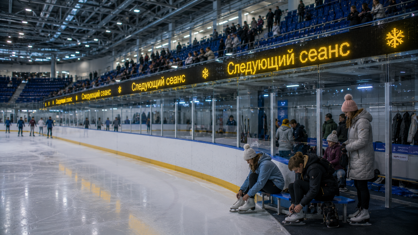 Бегущая строка для помещений желтая 768×4528 см