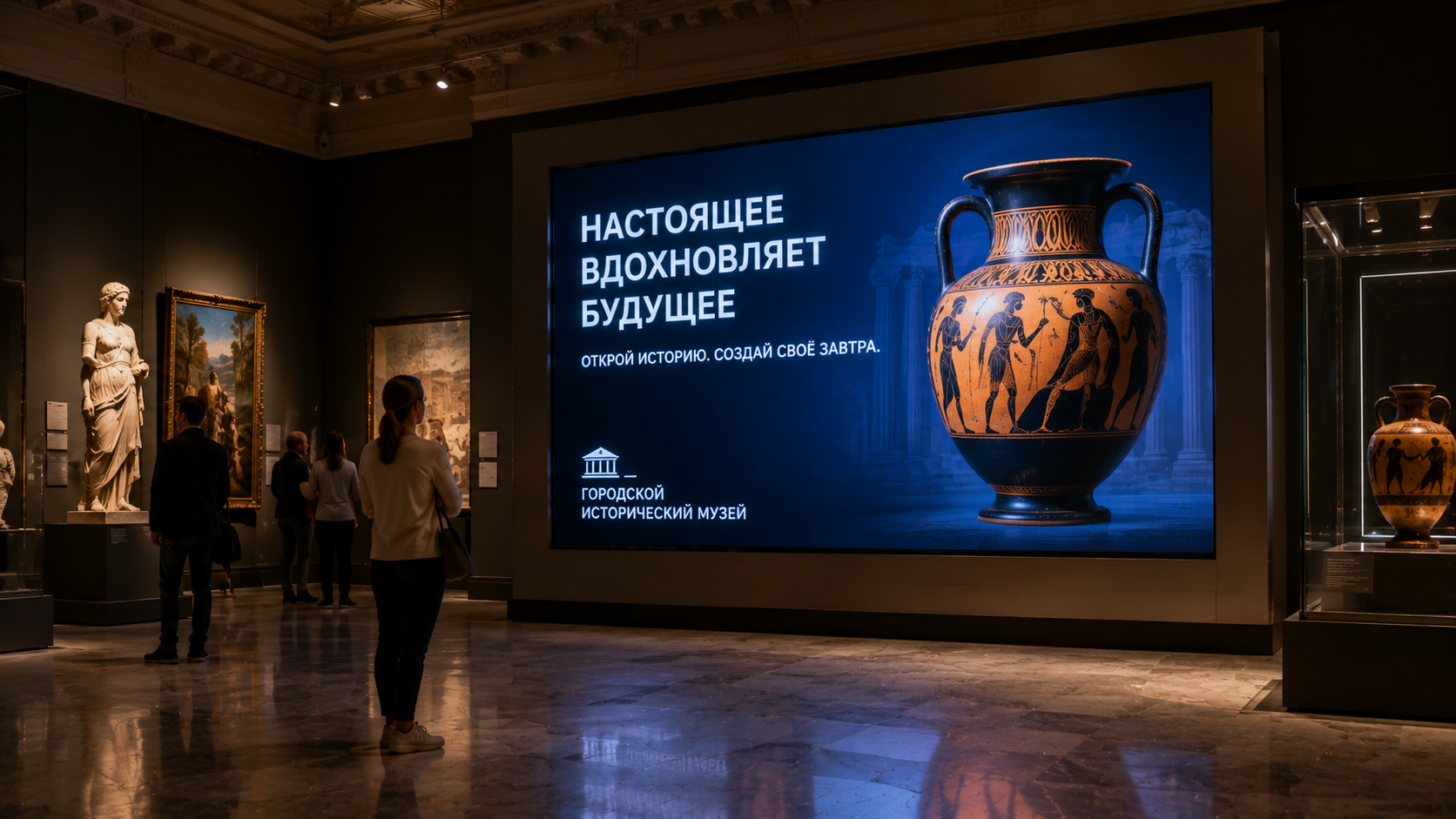 Видеовывеска для помещений 175×100 см