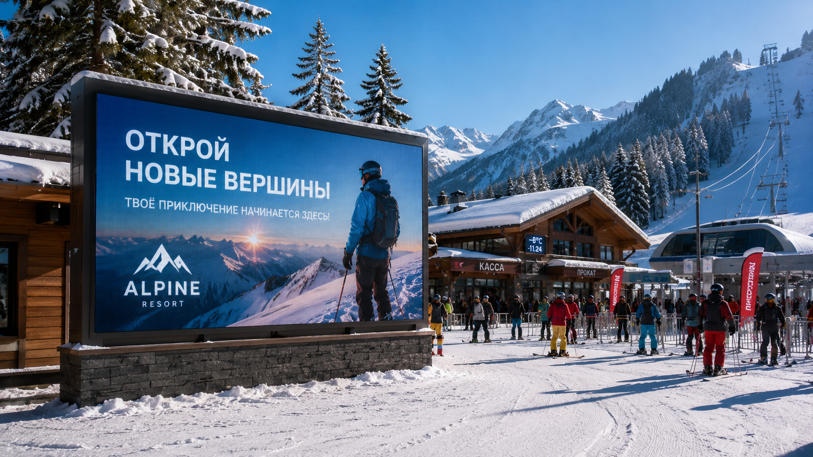 Видеовывеска уличная 192×80 см