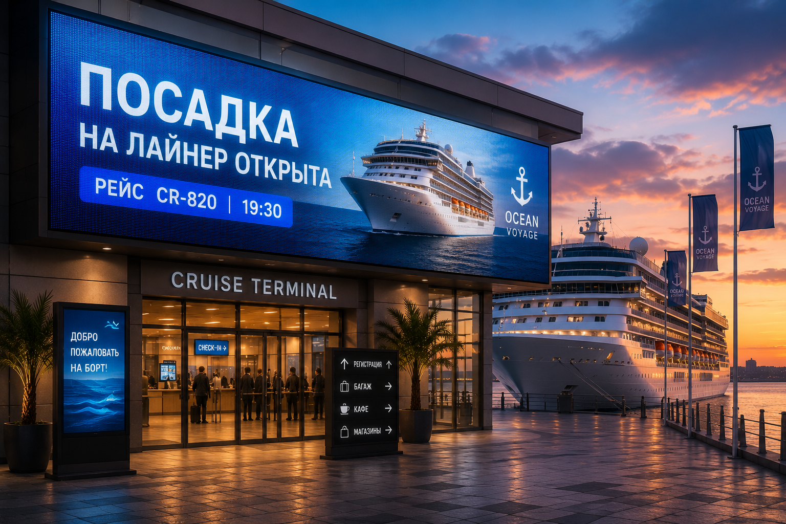 Видеовывеска уличная 1200×416 см