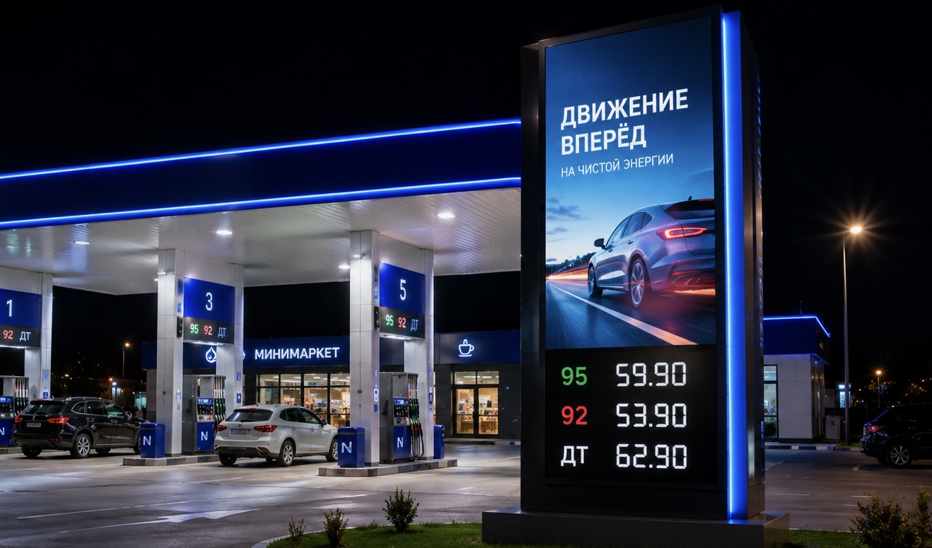 Видеовывеска уличная 272×256 см