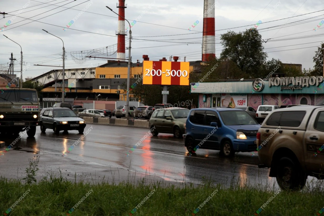 Внешний led-экран на билборде. Красноярск, фото 2