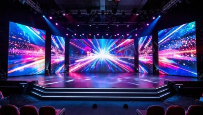 Современные технологии для сцены: светодиодные кулисы шага P4 в Школе космонавтики, фото 1