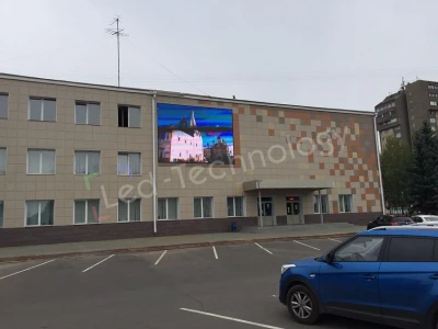 Установка фасадного светодиодного экрана в Серпухове, фото 5