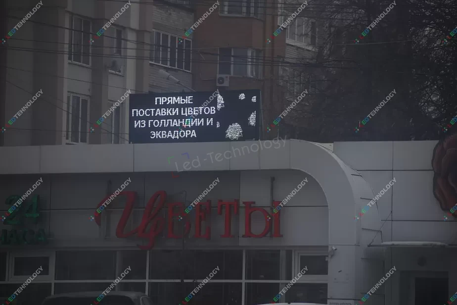 Видеовывески для цветочного магазина «Миллион роз». Ярославль, фото 2
