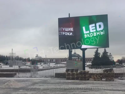 Установка 4х6 метрового светодиодного экрана на Поклонной горе в Москве, фото 4