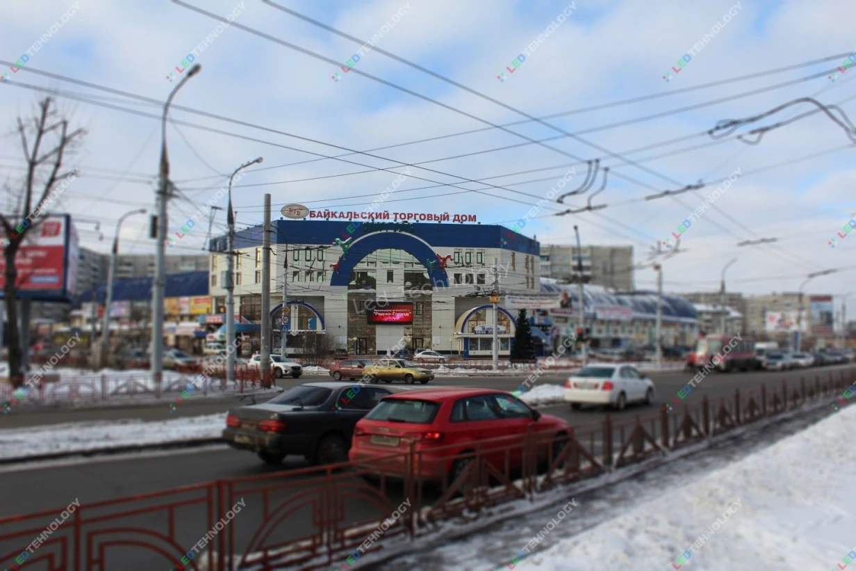 Уличный светодиодный экран для ТЦ «Первомайский». Иркутск, фото 5