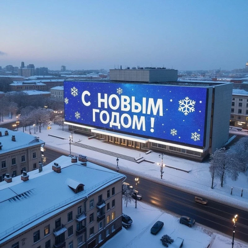 Светодиодный экран для городской администрации г. Барнаул, фото 1