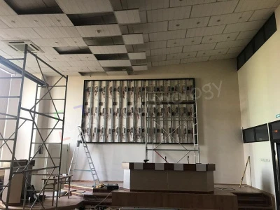 Установка светодиодного экрана в одном из университетов Владивостока, фото 4