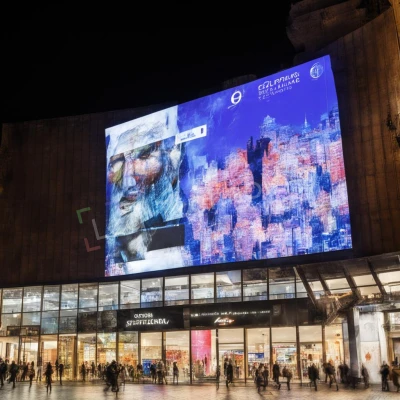Уличный led-экран для торгового комплекса в Барнауле, фото 1