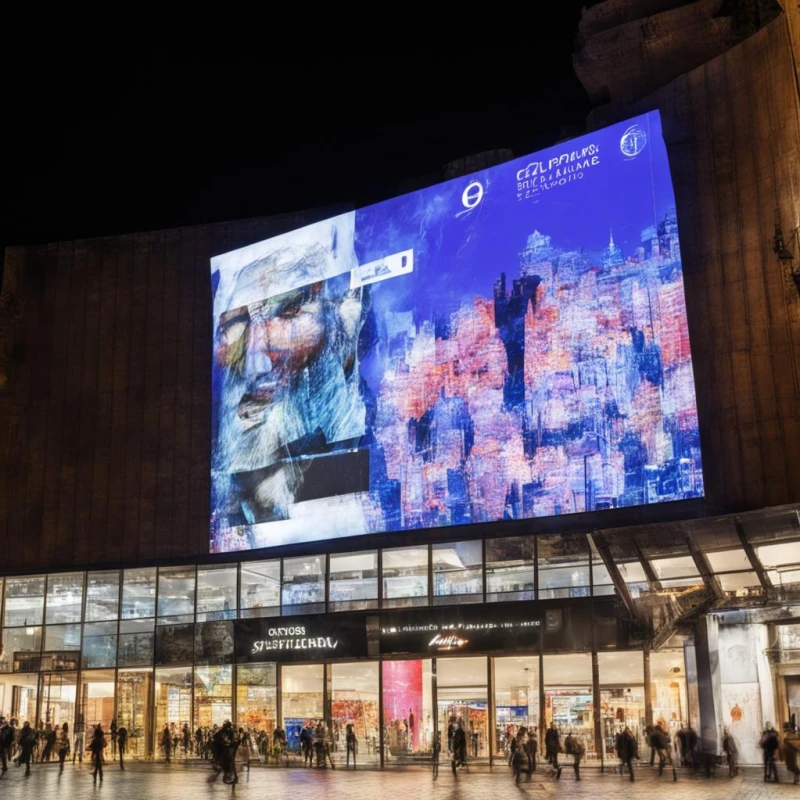 Уличный led-экран для торгового комплекса в Барнауле, фото 1