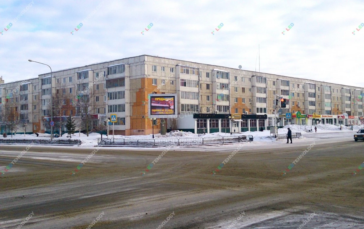 Светодиодный уличный экран на билборде. Нягань, фото 2