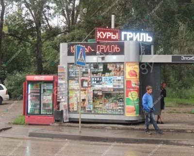 Бегущая строка для сети киосков «Куры гриль». Новосибирск, фото 2