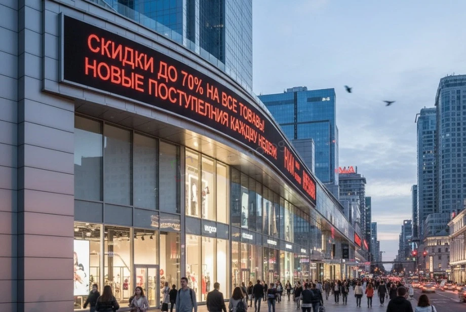 Светодиодное табло для Бизнес центра в Барнауле, фото 1