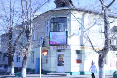 Led экран высокой четкости на фасад аптеки. Барнаул, фото 2